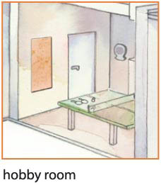 Application of the infrared heating in the hobby room