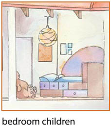 Application of the infrared heating in the bedroom children